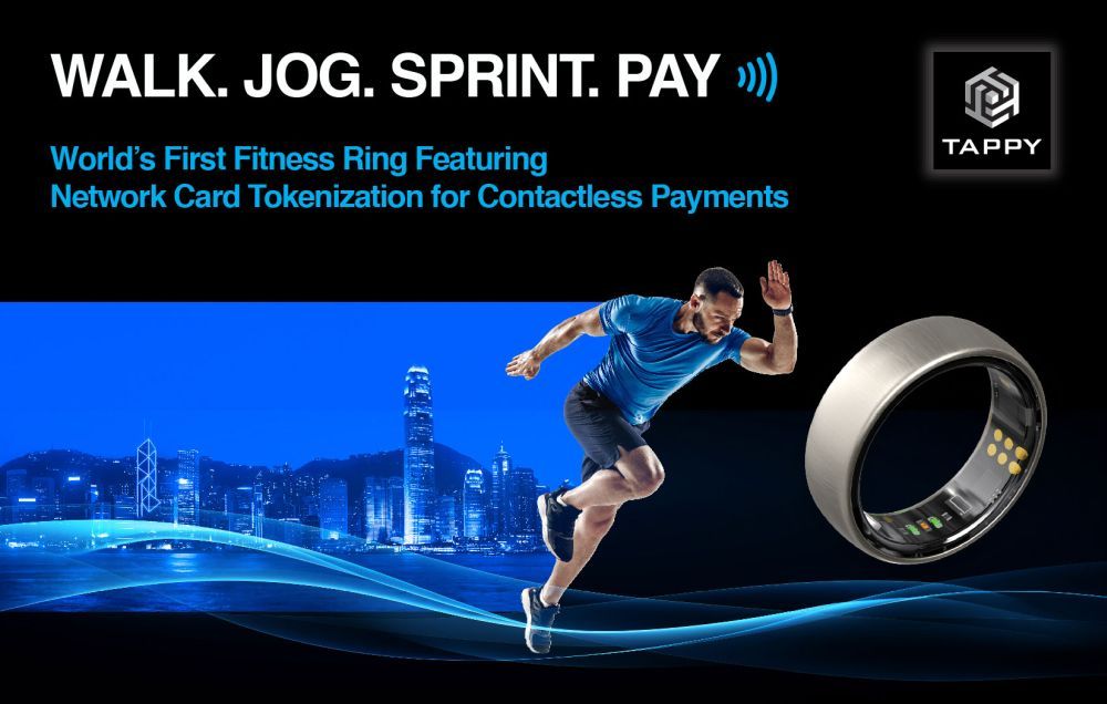 Tappy Technologies Unveils the World's First Fitness Ring Featuring Network Card Tokenization for Contactless Payments at Hong Kong Fintech Week 2024